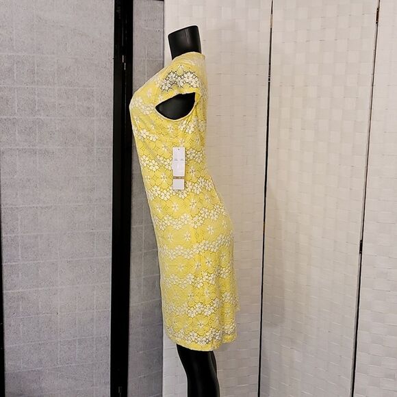 BRAND NEW R&K LACE FLORAL CAP SLEEVE HIDDEN ZIPPER CLOSURE SHEATH DRESS - Picture 8 of 12